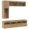 vidaXL TV szekr&eacute;ny 7 pcs Artisan t&ouml;lgy Faanyag