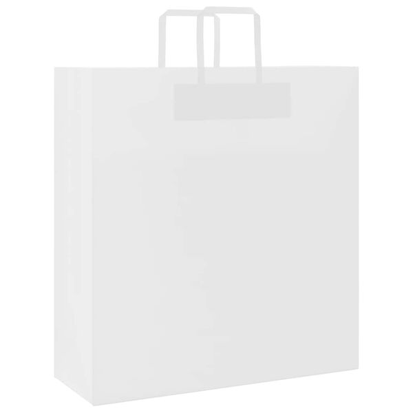 vidaXL 250 db feh&eacute;r pap&iacute;rzacsk&oacute;k foganty&uacute;kkal 45x17x48 cm