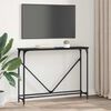 vidaXL Konzolasztal Fekete t&ouml;lgy 102 x 23 x 75 cm Faanyag