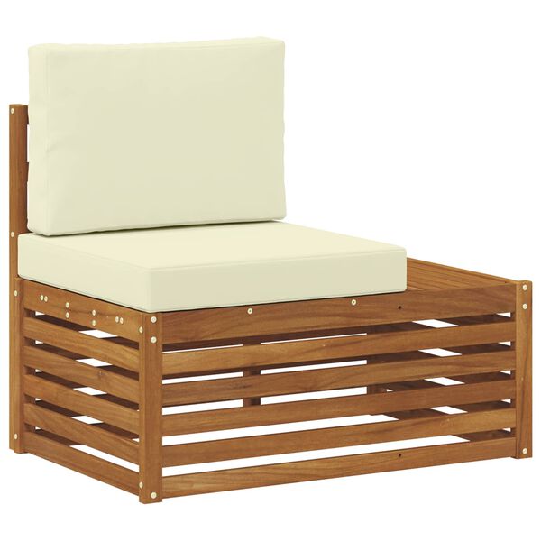 vidaXL K&uuml;lt&eacute;ri kanap&eacute; szett p&aacute;rn&aacute;val 2 Darab Term&eacute;szetes &eacute;s kr&eacute;msz&iacute;nű