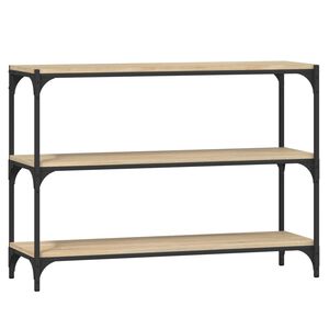 vidaXL sonoma t&ouml;lgy sz&iacute;nű fa &eacute;s ac&eacute;l k&ouml;nyvszekr&eacute;ny 100 x 33 x 70,5 cm
