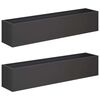 vidaXL Kerti cser&eacute;p 2 db Fekete 100 x 20 x 20 cm