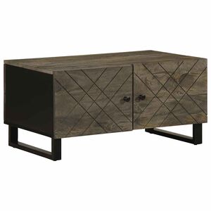 vidaXL fekete t&ouml;m&ouml;r mang&oacute;fa doh&aacute;nyz&oacute;asztal 80 x 50 x 40 cm