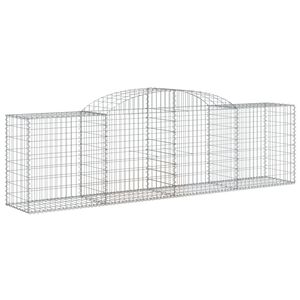 vidaXL &iacute;ves horganyzott vas gabion kos&aacute;r 300 x 50 x 80/100 cm