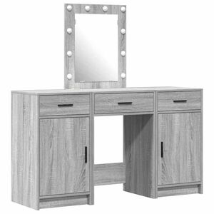 vidaXL &Ouml;lt&ouml;zk&ouml;dőasztal Sz&uuml;rke 50 x 41 x 135 cm Szerelt Fa