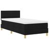 vidaXL LED Box Spring &Aacute;gy LED szalagokkal Fekete 100 x 200 cm sz&ouml;vet