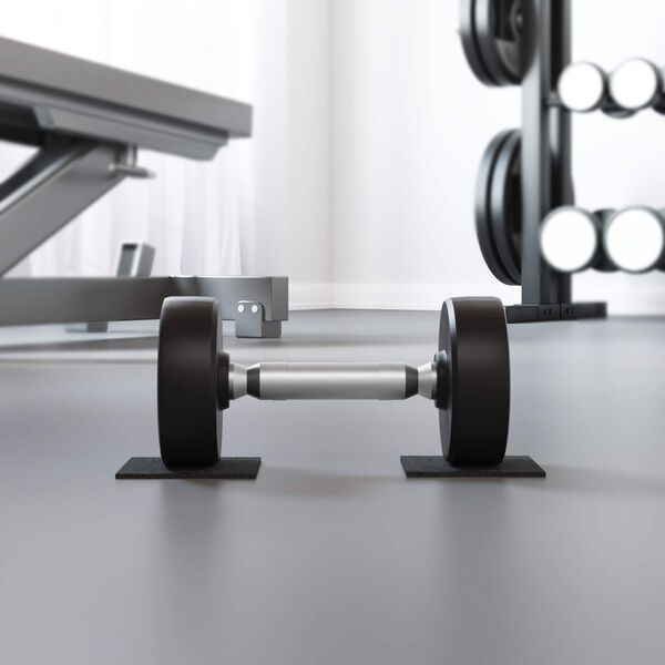 vidaXL Gumi granul&aacute;tum teraszpad Fekete 9 x 9 x 0,3 cm Gumi