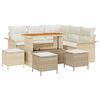 vidaXL Kerti Kanap&eacute; Szett p&aacute;rn&aacute;val t&aacute;rol&oacute;val 9 pcs Beige &eacute;s kr&eacute;m