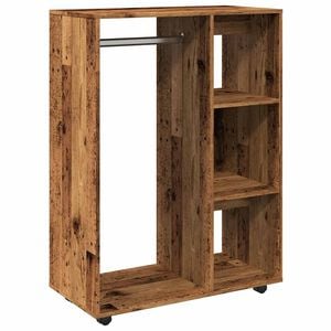 vidaXL antik fa sz&iacute;nű szerelt fa ruh&aacute;sszekr&eacute;ny 80 x 40 x 110 cm