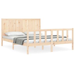 vidaXL t&ouml;m&ouml;r fa &aacute;gykeret fejt&aacute;ml&aacute;val King Size