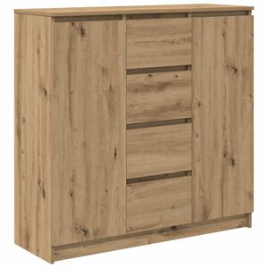 vidaXL k&eacute;zműves t&ouml;lgy szerelt fa t&aacute;lal&oacute;szekr&eacute;ny fi&oacute;kos 100,5x35x98,5cm