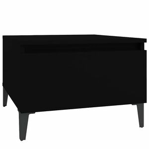 vidaXL fekete szerelt fa kisasztal 50 x 46 x 35 cm