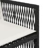 vidaXL 15 r&eacute;szes fekete polyrattan kerti &eacute;tkezőgarnit&uacute;ra p&aacute;rn&aacute;kkal