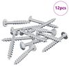 vidaXL Csavar 12 pcs Ez&uuml;st 9,8 x 35 mm Vas