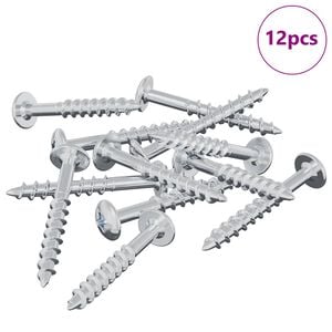 vidaXL Csavar 12 pcs Ez&uuml;st 9,8 x 35 mm Vas