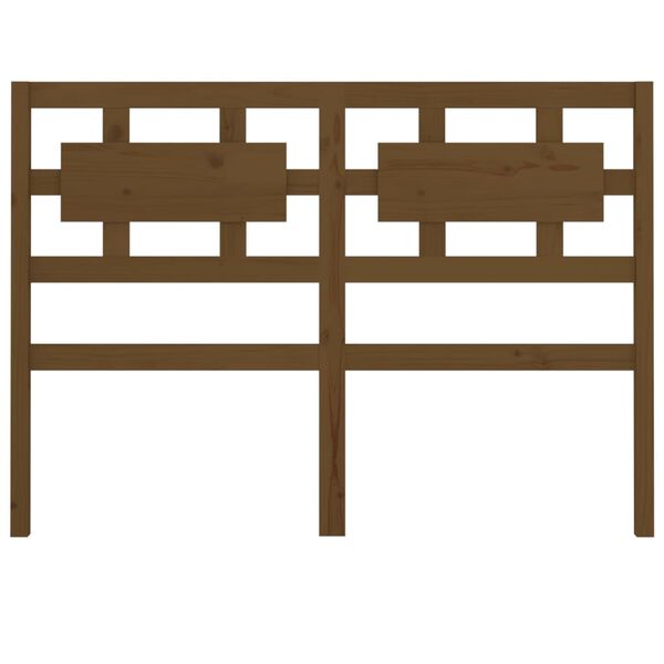 vidaXL mézbarna tömör fenyőfa ágyfejtámla 125,5x4x100 cm