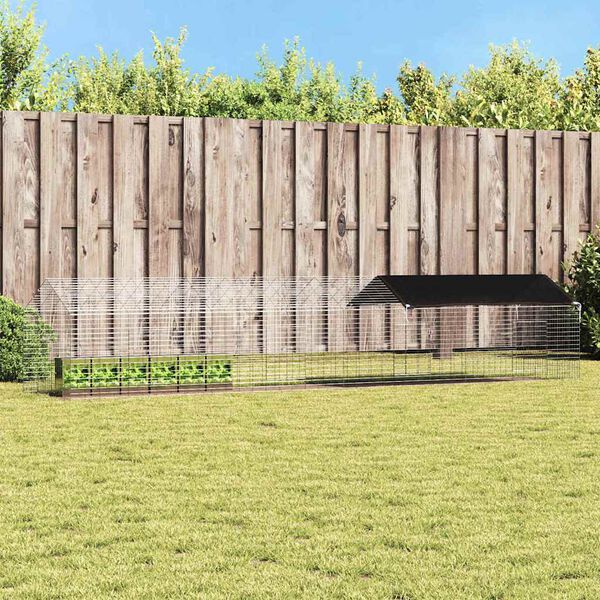 vidaXL Ny&uacute;l Ketrec Ez&uuml;st 400 x 78 x 78 cm Horganyzott ac&eacute;l