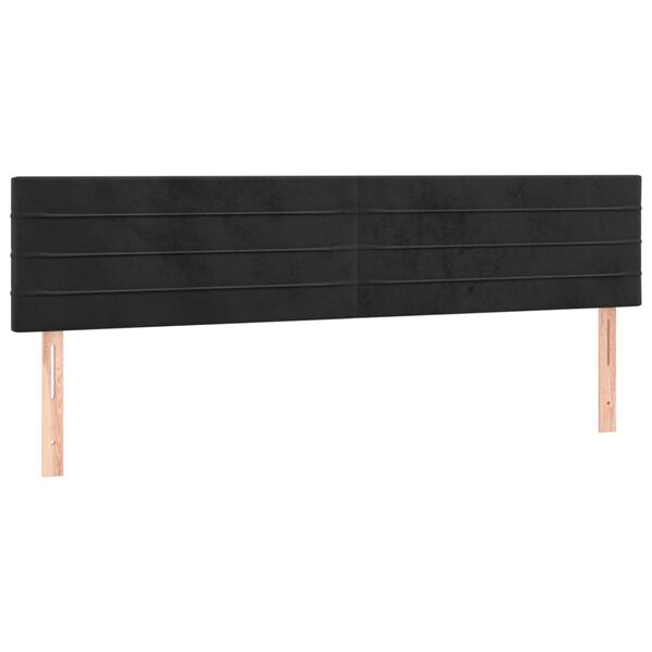 vidaXL 2 db fekete bársony fejtámla 100x5x78/88 cm