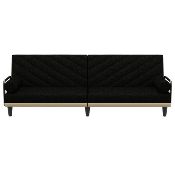 vidaXL fekete sz&ouml;vet kanap&eacute;&aacute;gy karf&aacute;val