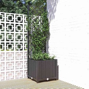 vidaXL fekete kerti vir&aacute;gl&aacute;da r&aacute;ccsal 40 x 40 x 136 cm PP