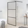 vidaXL fekete ESG tej&uuml;veg zuhanyfal k&uuml;sz&ouml;b n&eacute;lk&uuml;li zuhanyhoz 80x195 cm