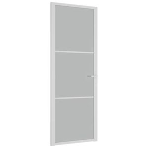 vidaXL feh&eacute;r matt &uuml;veg &eacute;s alum&iacute;nium belt&eacute;ri ajt&oacute; 76 x 201,5 cm