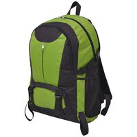 vidaXL Fekete és zöld 40 L túrázó hátizsák