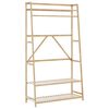 vidaXL bambusz ruha&aacute;llv&aacute;ny polcokkal 110x40x180 cm