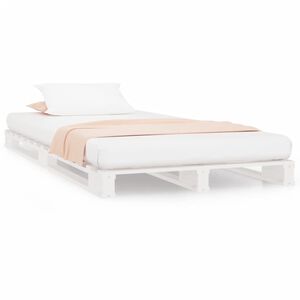 vidaXL feh&eacute;r t&ouml;m&ouml;r fenyőfa raklap&aacute;gy 90 x 200 cm