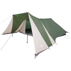 vidaXL Tipi s&aacute;tor tetővel t&aacute;rol&oacute;val Z&ouml;ld 660 x 456 x 200 cm taft