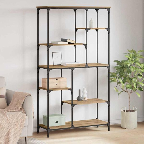 vidaXL K&ouml;nyvespolc Artisan t&ouml;lgy 99 x 35,5 x 176 cm Faanyag