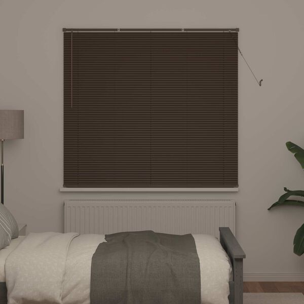 vidaXL Zsaluzia &Aacute;ll&iacute;that&oacute; S&ouml;t&eacute;t barna mint&aacute;val 150 x 150 cm PVC