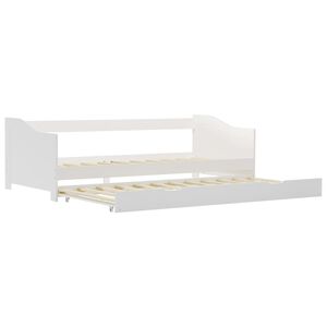 vidaXL feh&eacute;r fenyőfa kih&uacute;zhat&oacute; kanap&eacute;&aacute;gykeret 90 x 200 cm
