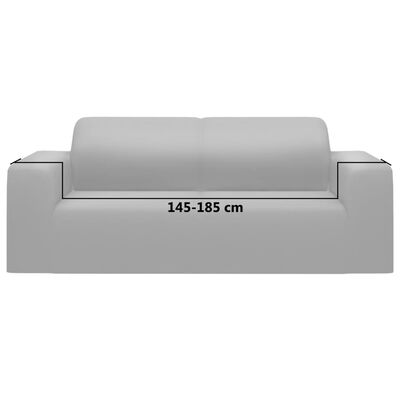 vidaXL 2-személyes szürke sztreccs poliészterdzsörzé kanapé-védőhuzat