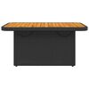 vidaXL fekete polyrattan és akácfa kerti asztal 90 x 55 x 71 cm