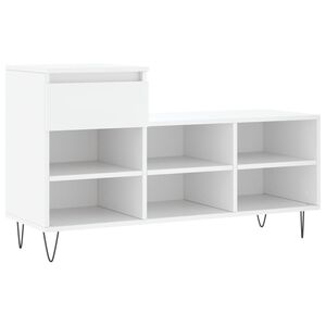 vidaXL feh&eacute;r szerelt fa cipősszekr&eacute;ny 102x36x60 cm