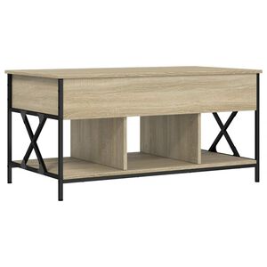 vidaXL sonoma t&ouml;lgy szerelt fa &eacute;s f&eacute;m doh&aacute;nyz&oacute;asztal 100 x 55 x 50 cm