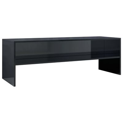 vidaXL magasfényű fekete forgácslap TV-szekrény 120 x 40 x 40 cm