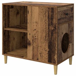 vidaXL Macska H&aacute;z Antik Fa 72 x 42,5 x 70 cm Szerelt Fa