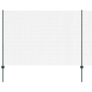 vidaXL Hegesztett dr&oacute;tker&iacute;t&eacute;s oszlopokkal 25 x 1,6 m Z&ouml;ld H&aacute;l&oacute;