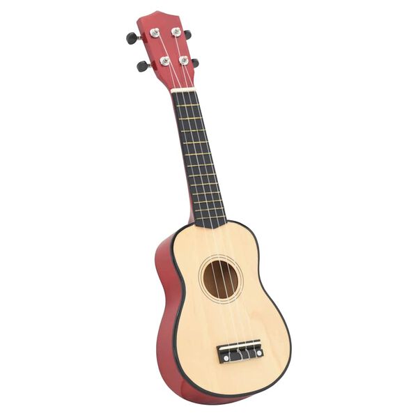 vidaXL természetes soprano ukulele készlet táskával gyerekeknek 21"
