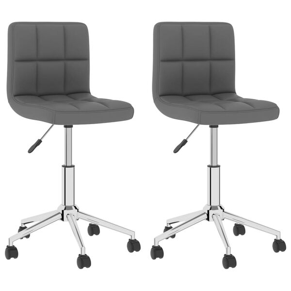 vidaXL 2 db sz&uuml;rke műbőr forg&oacute; &eacute;tkezősz&eacute;k