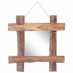vidaXL term&eacute;szetes sz&iacute;nű &uacute;jrahasznos&iacute;tott t&iacute;kfa r&ouml;nkt&uuml;k&ouml;r 50 x 50 cm