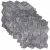 vidaXL Mozaik Csemp&eacute;k S&ouml;t&eacute;tsz&uuml;rke 30 x 30 cm M&aacute;rv&aacute;ny