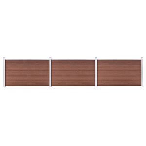 vidaXL barna WPC kerti ker&iacute;t&eacute;s 526 x 106 cm