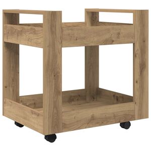 vidaXL &Iacute;r&oacute;asztali Kocsi Artisan t&ouml;lgy 60 x 45 x 60 cm Szerelt Fa