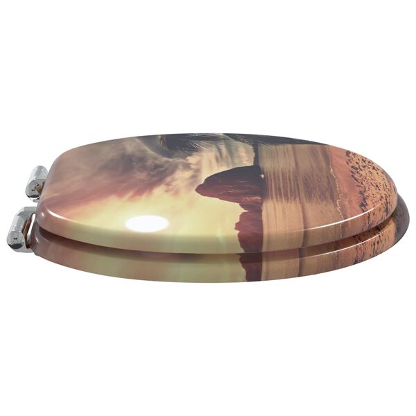 vidaXL L&aacute;gy z&aacute;r&oacute;d&aacute;s&uacute; WC &uuml;lőke Narancss&aacute;rga 44 x 38 cm MDF lap