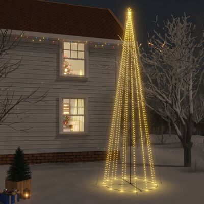 vidaXL kúp alakú karácsonyfa 1134 meleg fehér LED-del 230 x 800 cm
