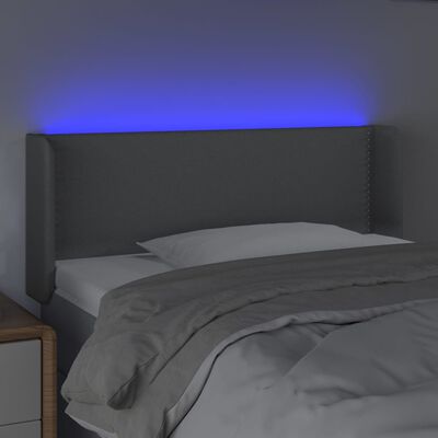 vidaXL világosszürke szövet LED-es fejtámla 103 x 16 x 78/88 cm