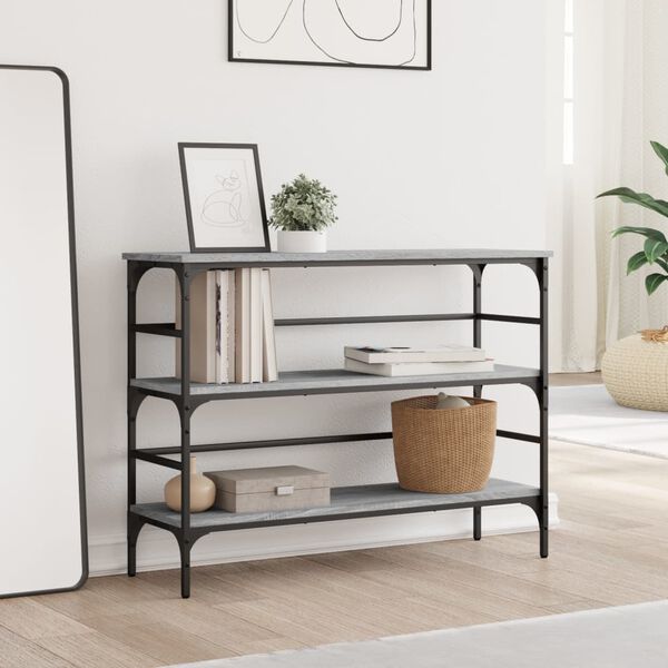 vidaXL szürke sonoma színű szerelt fa tálalóasztal 100x32x75 cm